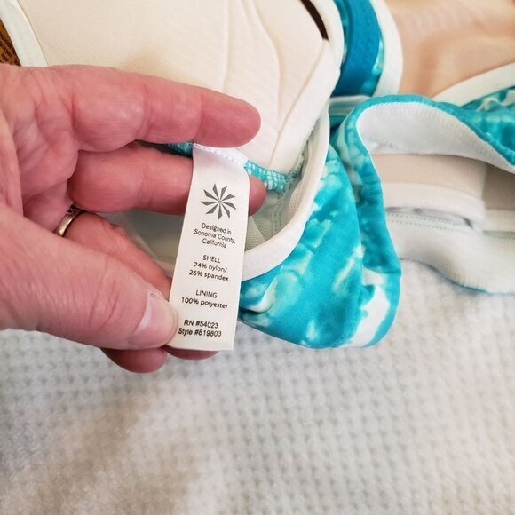 Athleta XtraLife Meryl Actisystem Ultraviolet Protection Swim Top M Tennis - Picture 11 of 12